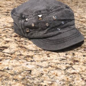 Gray denim washed cap